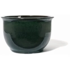 Kirschke Pflanzgefäß Mandarin Ming Ø 20 Cm X 17 Cm Leaf Green