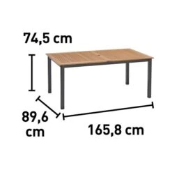 Gartentisch Bonlee Rechteckig FSC®-Holz Braun 166 Cm X 90 Cm -Garten & Außenbereich 048124986646 VM01 051020 L