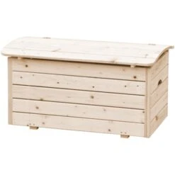 Timbela Spielzeugkiste Holz M034 Mit Deckel -Garten & Außenbereich 060827950808 11023400 S 03