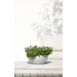 Ecopots Pflanztopf Brussels Weißgrau 30 Cm X 14 Cm -Garten & Außenbereich 100 Brussels30WhiteGrey 90