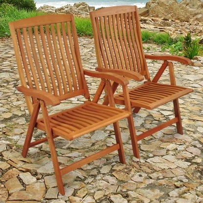 Indoba® Hochlehner Sun Flair Holz Natur Mit Armlehnen 2er Set FSC® 4 Indoba® Hochlehner Sun Flair Holz Natur Mit Armlehnen 2er Set FSC® – Bild 2