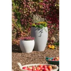 Scheurich Pflanzgefäß Lineo High Ø 39 Cm Taupe Granit -Garten & Außenbereich 1178821 4357 283 54 4