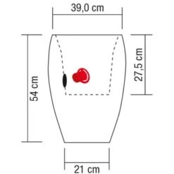 Scheurich Pflanzgefäß Lineo High Ø 39 Cm Taupe Granit -Garten & Außenbereich 1178821 4357 283 54 9