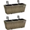 Gartenfreude Balkonkasten Polyrattan 47 Cm X 17 Cm Naturfarben 2 Stück 1 Gartenfreude Balkonkasten Polyrattan 47 Cm X 17 Cm Naturfarben 2 Stück -Garten & Außenbereich 159825 4655