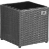 Gartenfreude Pflanzkübel Polyrattan 28 Cm X 28 Cm Grau -Garten & Außenbereich 159876 4655 1