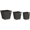 Gartenfreude Pflanzkübel Polyrattan Anthrazit 3er-Set 2 Gartenfreude Pflanzkübel Polyrattan Anthrazit 3er-Set -Garten & Außenbereich 160181 4655