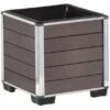 Gartenfreude Pflanzgefäß WPC Eckig 26 Cm X 26 Cm Braun -Garten & Außenbereich 160309 4655