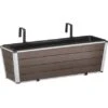 Gartenfreude Balkonkasten WPC 60,5 Cm X 19,5 Cm Braun -Garten & Außenbereich 160331 4655