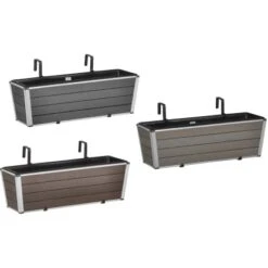 Gartenfreude Balkonkasten WPC 60,5 Cm X 19,5 Cm Braun -Garten & Außenbereich 160331 4655 pt03