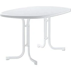 Sieger Klapptisch Mecalit 152/W Oval 140 X 90 Cm Weiß