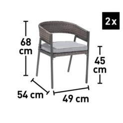 Balkonmöbel-Set Destin 3-teilig Stahl Grau -Garten & Außenbereich 2091494 VM01