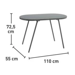 Balkonmöbel-Set Destin 3-teilig Stahl Grau -Garten & Außenbereich 2091494 VM02