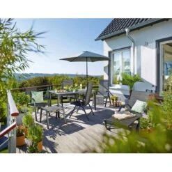 Sonnenliege Pacora Aus Textilen Schwarz -Garten & Außenbereich 209237 3299 5