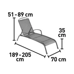 Sonnenliege Sacramento Aus Pulverbeschichtetem Stahl -Garten & Außenbereich 2092567 VM01