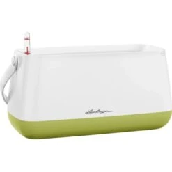 Lechuza Pflanzgefäß Yula Pflanztasche 38 Cm X 17 Cm X 33 Cm Weiß-Grün