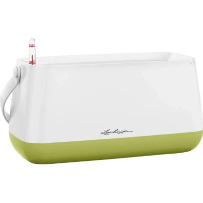 Lechuza Pflanzgefäß Yula Pflanztasche 38 Cm X 17 Cm X 33 Cm Weiß-Grün 3 Lechuza Pflanzgefäß Yula Pflanztasche 38 Cm X 17 Cm X 33 Cm Weiß-Grün