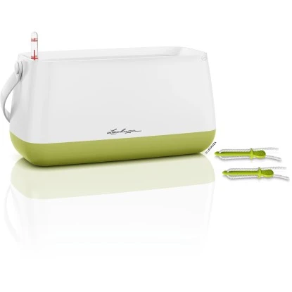 Lechuza Pflanzgefäß Yula Pflanztasche 38 Cm X 17 Cm X 33 Cm Weiß-Grün 4 Lechuza Pflanzgefäß Yula Pflanztasche 38 Cm X 17 Cm X 33 Cm Weiß-Grün – Bild 2