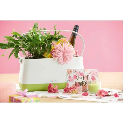 Lechuza Pflanzgefäß Yula Pflanztasche 38 Cm X 17 Cm X 33 Cm Weiß-Grün 5 Lechuza Pflanzgefäß Yula Pflanztasche 38 Cm X 17 Cm X 33 Cm Weiß-Grün – Bild 3