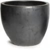 M Collections Pflanztopf Glasiert Egg Pot Ø 48 Cm X 41 Cm Schwarz