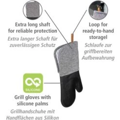 Wenko Topfhandschuhe Ada 2er-Set Silikon-Handflächen Schwarz -Garten & Außenbereich 4008838378946 1068 03