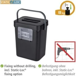 Wenko Abfallsammler Mit Griff Tago Black Outdoor Kitchen 5 L 16 Wenko Abfallsammler Mit Griff Tago Black Outdoor Kitchen 5 L -Garten & Außenbereich 4008838383353 1068 03