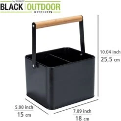 Wenko Utensilienkorb Baco Black Outdoor Kitchen Schwarz 19 Wenko Utensilienkorb Baco Black Outdoor Kitchen Schwarz -Garten & Außenbereich 4008838383766 1068 04