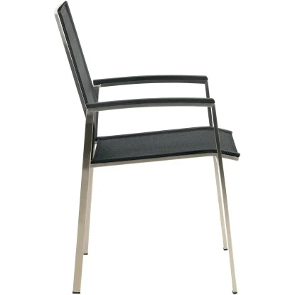 Acamp Set 2x Stapelsessel Auris Edelstahl-Nero 4 Acamp Set 2x Stapelsessel Auris Edelstahl-Nero – Bild 2