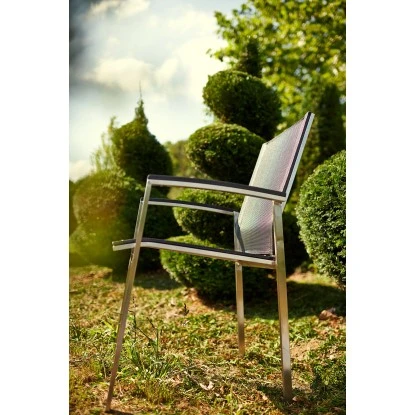 Acamp Set 2x Stapelsessel Auris Edelstahl-Nero 7 Acamp Set 2x Stapelsessel Auris Edelstahl-Nero – Bild 5