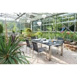 Acamp Set 2x Stapelsessel Auris Edelstahl-Nero 17 Acamp Set 2x Stapelsessel Auris Edelstahl-Nero -Garten & Außenbereich 4013556406604 3356 06