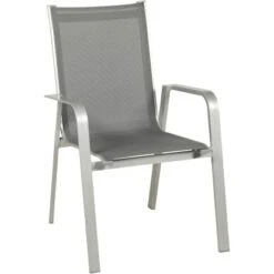 Acamp Set 4x Stapelsessel Urban 1x Tisch Acaplan Loft 160x90 Cm Platin-Schiefer -Garten & Außenbereich 4013556500531 3629 03