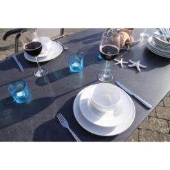 Acamp Set 4x Stapelsessel Urban 1x Tisch Acaplan Loft 160x90 Cm Platin-Schiefer -Garten & Außenbereich 4013556500531 3632 06