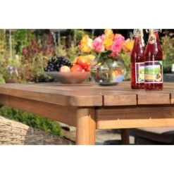 Acamp Set 4x Armsessel Atacama 1x Tisch Atacama 180 Cm X 90 Cm Teak -Garten & Außenbereich 4013556500791 3790 05