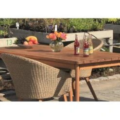 Acamp Set 4x Armsessel Atacama 1x Tisch Atacama 180 Cm X 90 Cm Teak -Garten & Außenbereich 4013556500791 3798 13