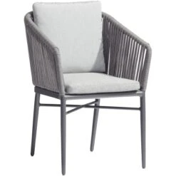 Acamp Set 8x Armsessel Manhattan 1x Tisch Chicago Mit Automatikauszug Anthrazit -Garten & Außenbereich 4013556501040 4039 02