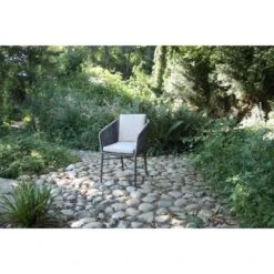 Acamp Set 8x Armsessel Manhattan 1x Tisch Chicago Mit Automatikauszug Anthrazit -Garten & Außenbereich 4013556501040 4044 07