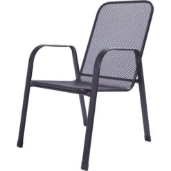 Acamp Set 2x Stapelsessel Astor 1x Beistelltisch Astor Anthrazit -Garten & Außenbereich 4013556501132 4105 04