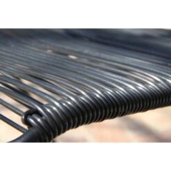 Acamp Set 4x Stapelsessel Alpha Rope 1x Glastisch Alpha Anthrazit-Cemento -Garten & Außenbereich 4013556561570 4318 08