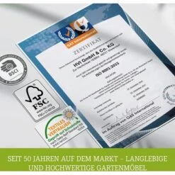 Acamp HPL Tisch Acaplan 80 Cm X 80 Cm Anthrazit-Cemento -Garten & Außenbereich 4013556563611 4465 07