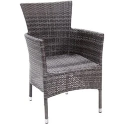 Acamp Set 4x Stapelsessel Cesar 58 Cm X 59 Cm X 84 Cm Taupe -Garten & Außenbereich 4013556589444 5052 04