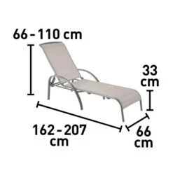 Sonnenliege Vigo Aus Textilen Grau -Garten & Außenbereich 4048124970720 VM01 081020