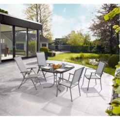 Sonnenliege Vigo Aus Textilen Grau -Garten & Außenbereich 4048124970720 ab01 120815