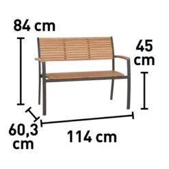 Gartenbank Bonlee 2-Sitzer FSC® 84,5 Cm X 114 Cm X 60,25 Cm -Garten & Außenbereich 4048124988053 VM 01