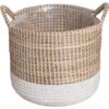 Korb Aus Seegras25 Cm X 25 Cm X 22 Cm Weiß -Garten & Außenbereich 4048126021512 S01 061920 L