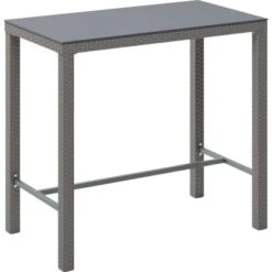 Garten-Bartisch Geelong Rechteckig Grau 110 Cm X 60 Cm