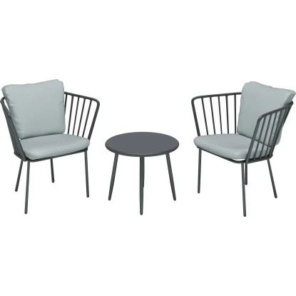 Balkonset Boonara Anthrazit 3-teilig 4 Balkonset Boonara Anthrazit 3-teilig – Bild 2