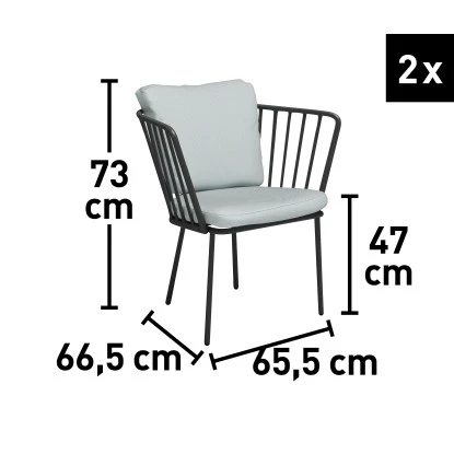 Balkonset Boonara Anthrazit 3-teilig 7 Balkonset Boonara Anthrazit 3-teilig – Bild 5