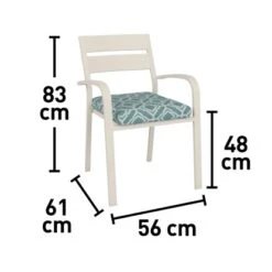 Stapelstuhl Prata Mit Sitzkissen 83 Cm X 56 Cm X 61 Cm -Garten & Außenbereich 4048126613403 VM01 171120