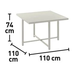 Gartenmöbel-Set Palomas 5-teilig Stahl/Textil Taupe -Garten & Außenbereich 4048126619207 140