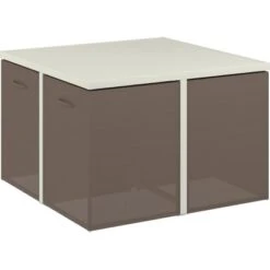 Gartenmöbel-Set Palomas 5-teilig Stahl/Textil Taupe -Garten & Außenbereich 4048126619207 20