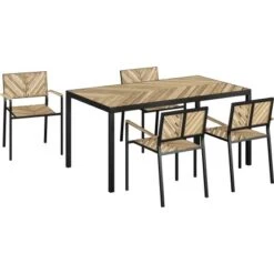 Gartentisch Ovando FSC® Rechteckig 75 Cm X 160 Cm X 90 Cm Natur-Schwarz 10 Gartentisch Ovando FSC® Rechteckig 75 Cm X 160 Cm X 90 Cm Natur-Schwarz -Garten & Außenbereich 4048126623068 30